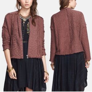 Free people large Textured mauve Women's jacket
